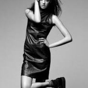 danier leather dress Danier | Dresses | Danier Mixed Media Leather Dress
